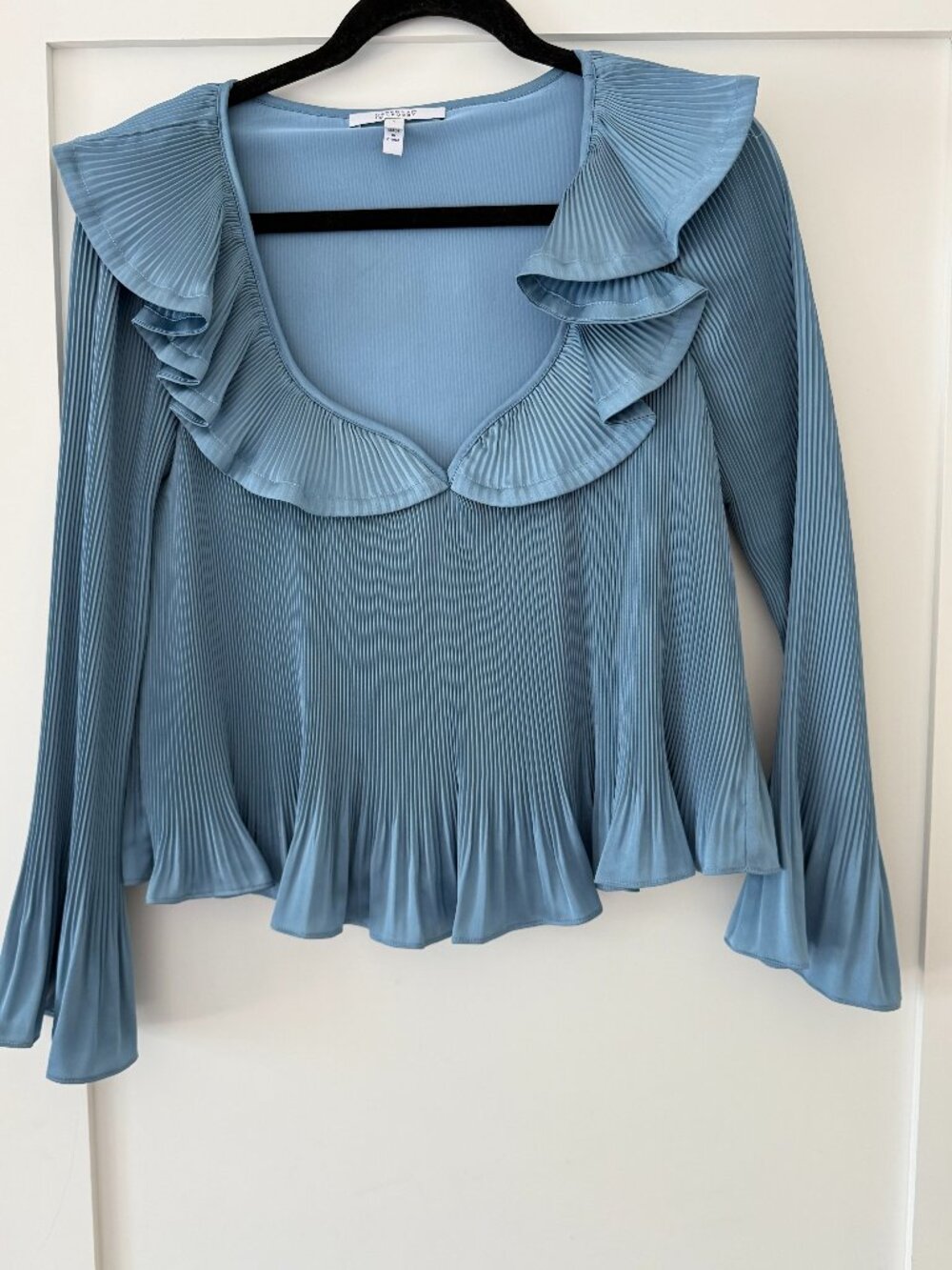 DEREK LAM 10 CROSBY BLUE TOP (Size 6)